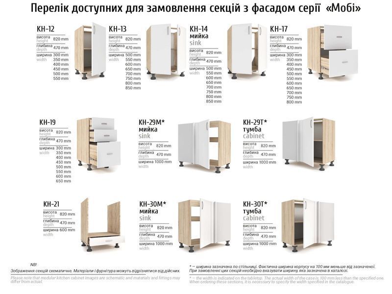 Кухня Мобі 2.6 м В Київський Стандарт 1703 фото