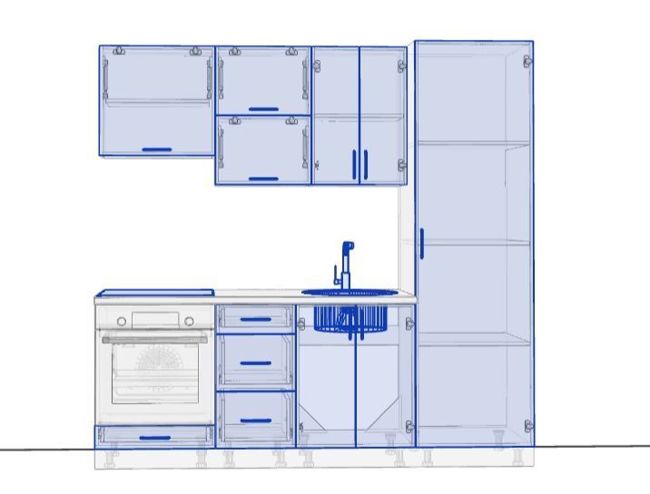 Кухня Велютто 2.2 м Kuhnimaket vel_0021 фото