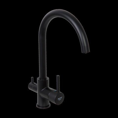 Змішувач для кухні з функцією підключення фільтра MONE Deluxe XY6610-1 Black KD_2032787491 фото