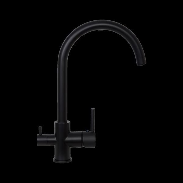 Змішувач для кухні з функцією підключення фільтра MONE Deluxe XY6610-1 Black KD_2032787491 фото