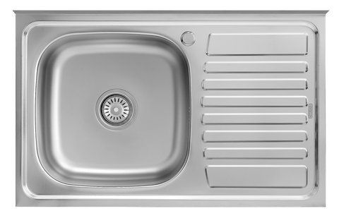 Мийка накладна MONRO 8050 (06/160) Decor ліва чаша прямокутна KD_2088208067 фото