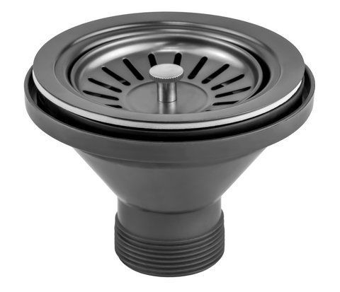Випуск КОНУС різьбовий 1 1/2"(40) (сітка н/ж d110мм) ГРАФИТ KD_2323679488 фото
